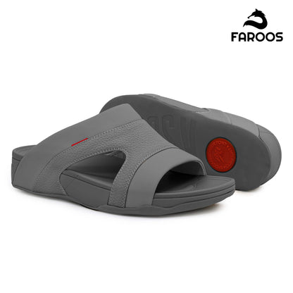 Faroos[F450]M148 Gray Gents Arabic Sandal
