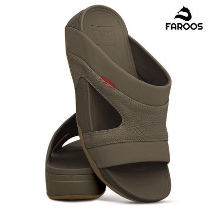 Faroos[F452]M148 Truffle Gents Arabic Sandal
