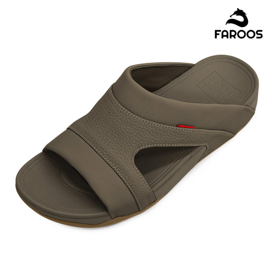 Faroos[F452]M148 Truffle Gents Arabic Sandal