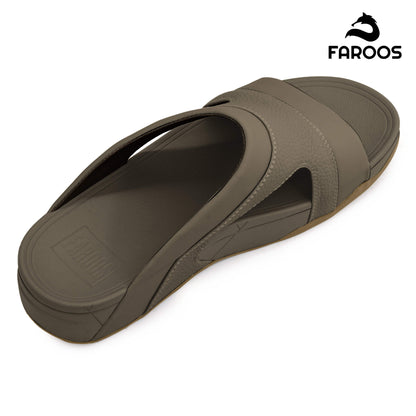 Faroos[F452]M148 Truffle Gents Arabic Sandal
