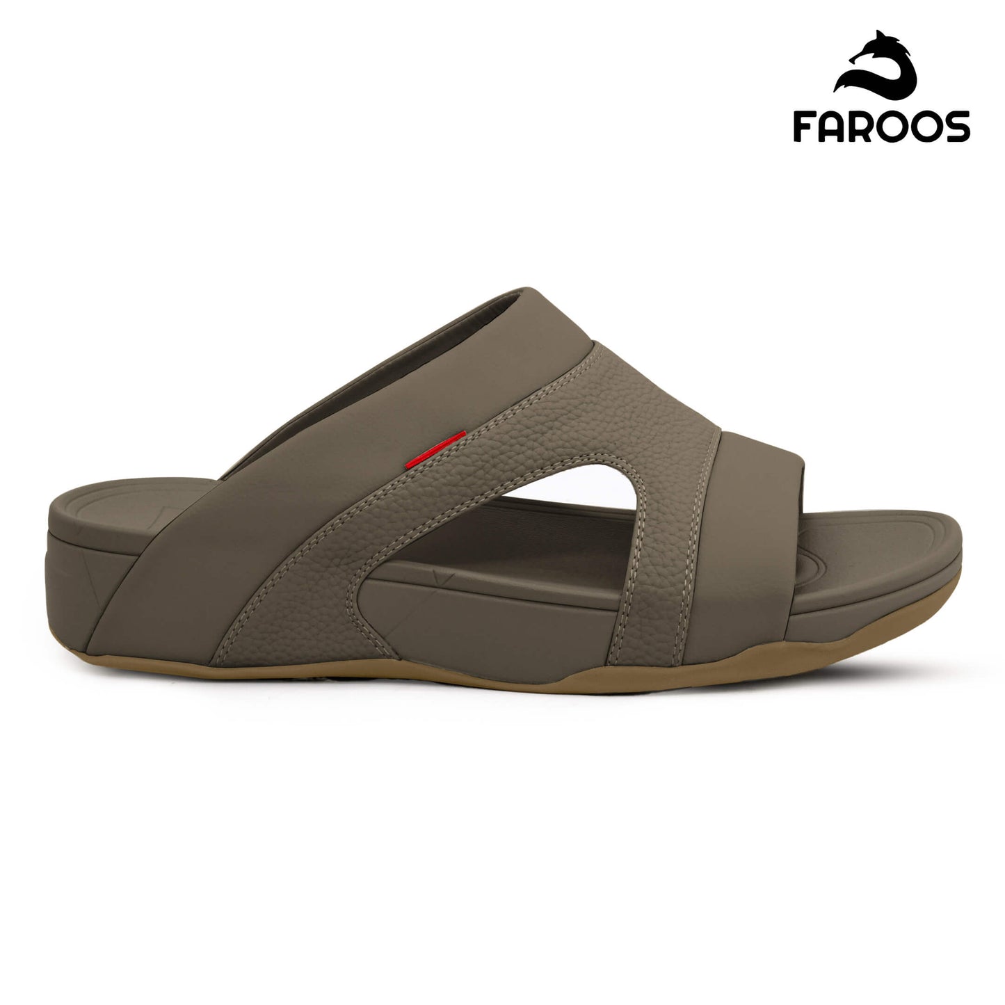 Faroos[F452]M148 Truffle Gents Arabic Sandal