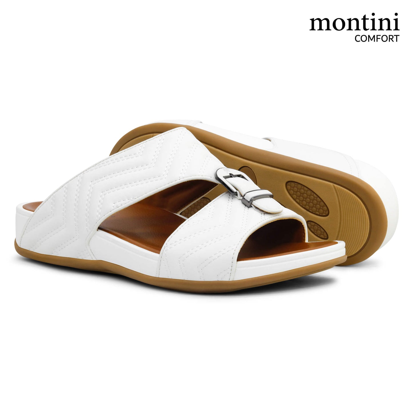 Montini M026(C85) White Gents Arabic Sandal
