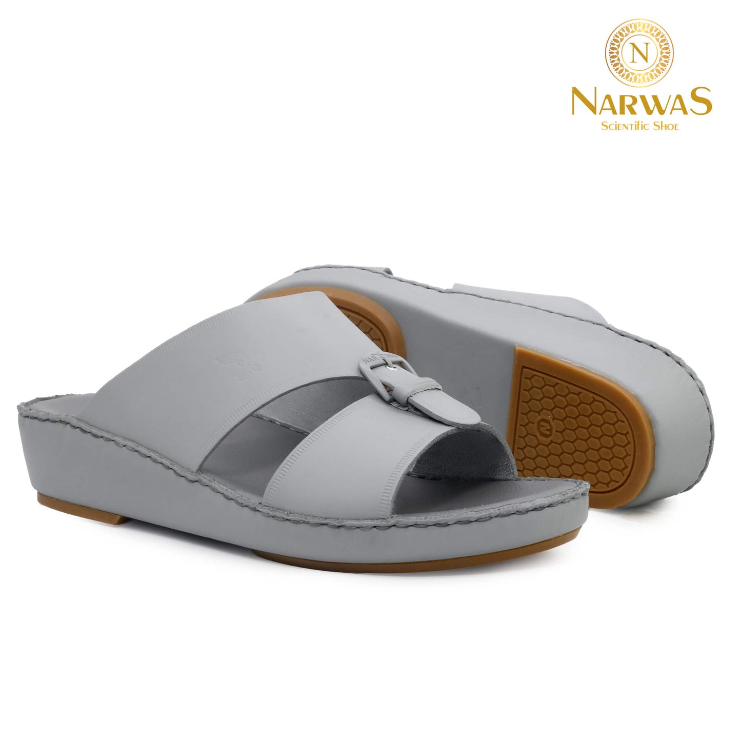 Narwas [N1] 2000 Full Light Gray Gents Sandal