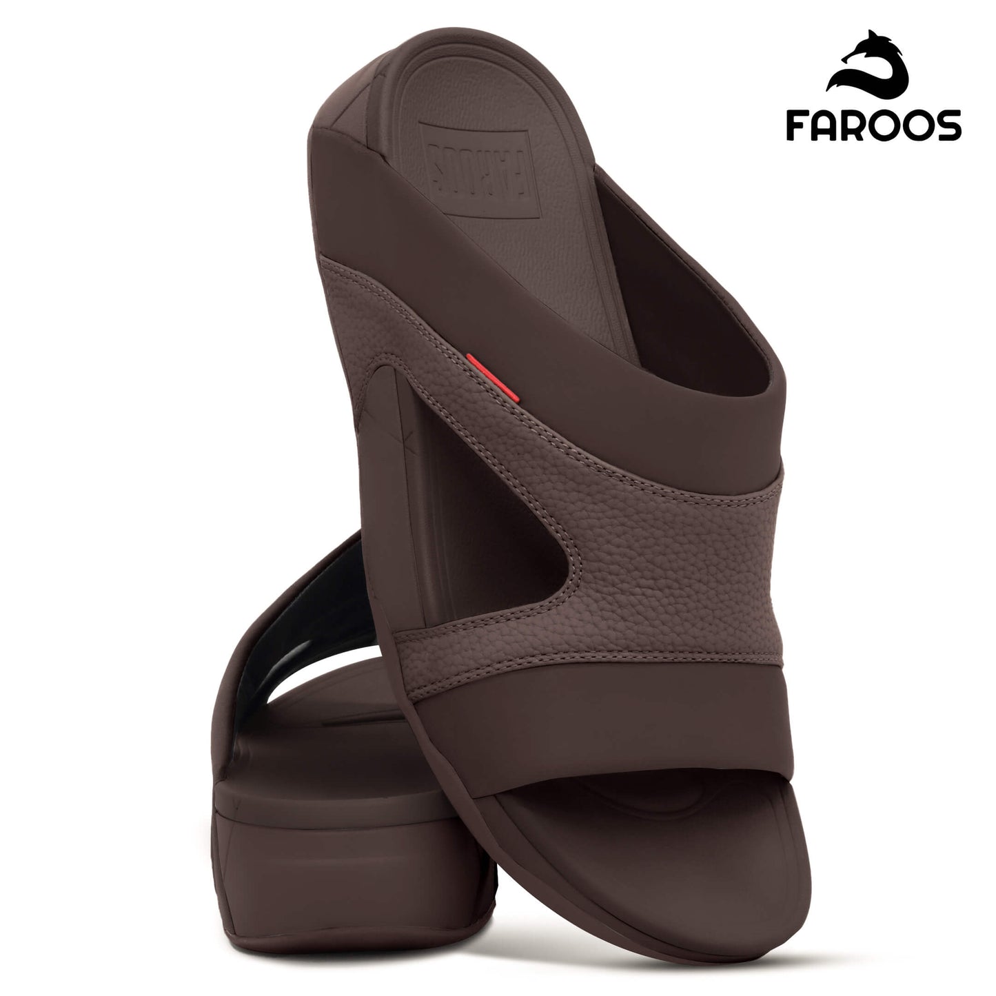 Faroos[F434]M138 Brown Gents Arabic Sandal