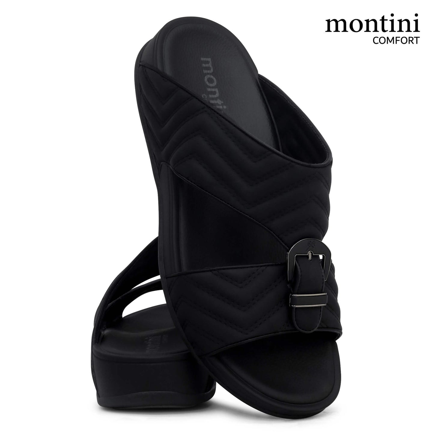 Montini M026(C86) Black Gents Arabic Sandal