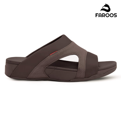 Faroos[F434]M138 Brown Gents Arabic Sandal