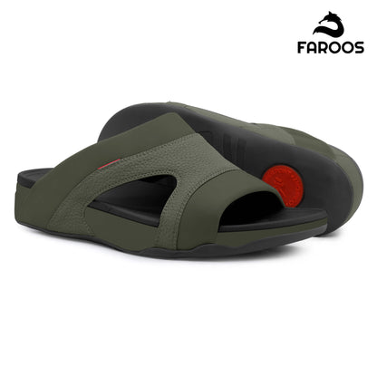 Faroos[F437]M138 Green Gents Arabic Sandal