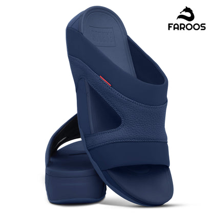 Faroos[F438]M138 Navy Gents Arabic Sandal