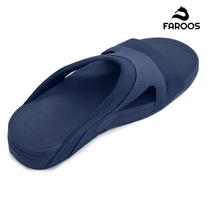 Faroos[F438]M138 Navy Gents Arabic Sandal