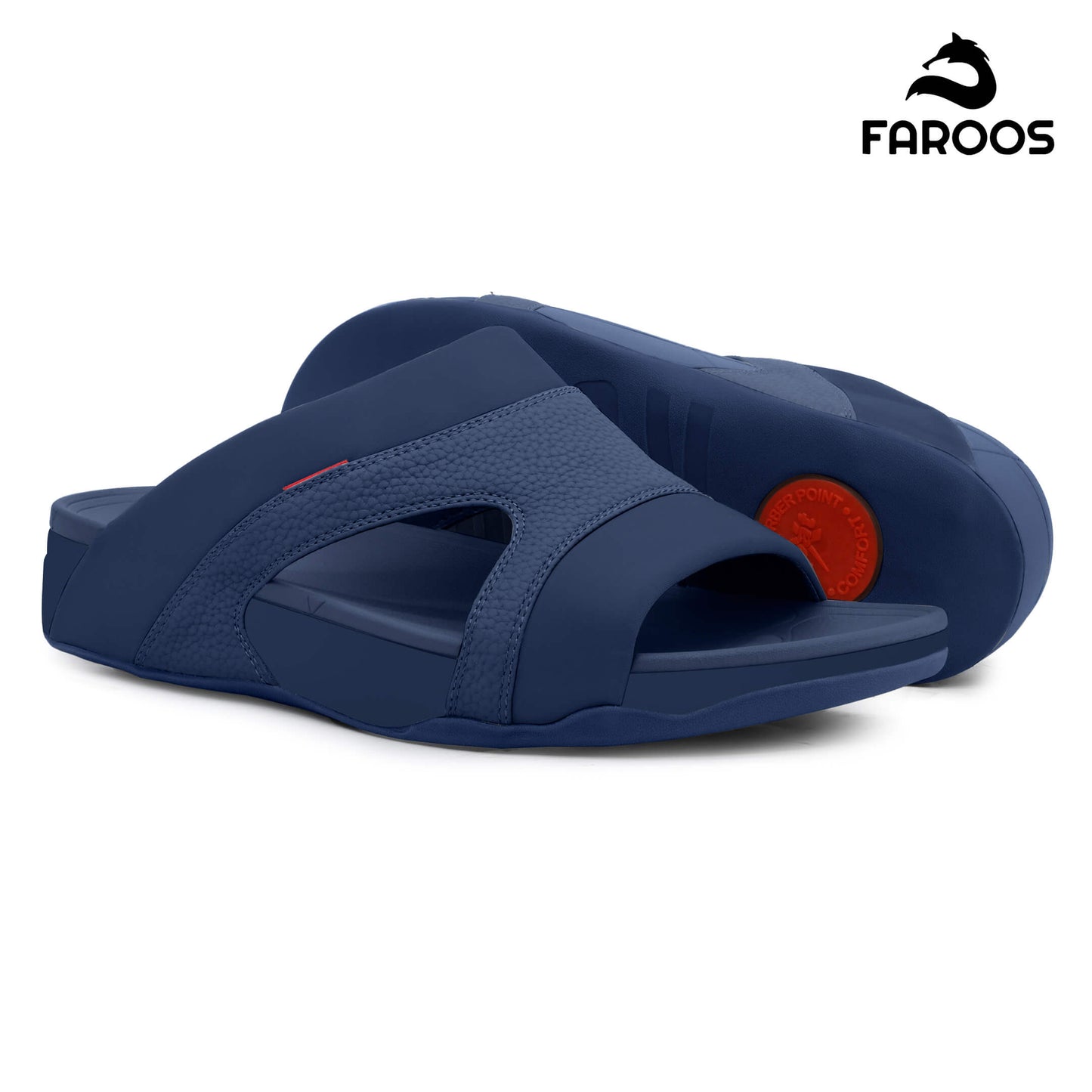 Faroos[F438]M138 Navy Gents Arabic Sandal