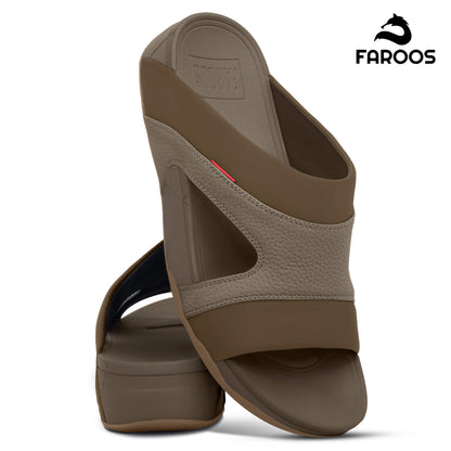 Faroos[F439]M138 Truffle Gents Arabic Sandal