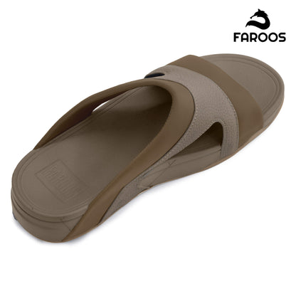 Faroos[F439]M138 Truffle Gents Arabic Sandal