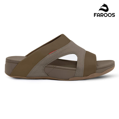 Faroos[F439]M138 Truffle Gents Arabic Sandal