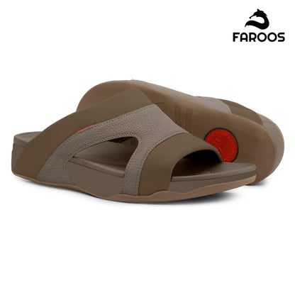 Faroos[F439]M138 Truffle Gents Arabic Sandal