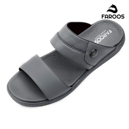 Faroos[F235]M053 Gray Gents Arabic Sandal