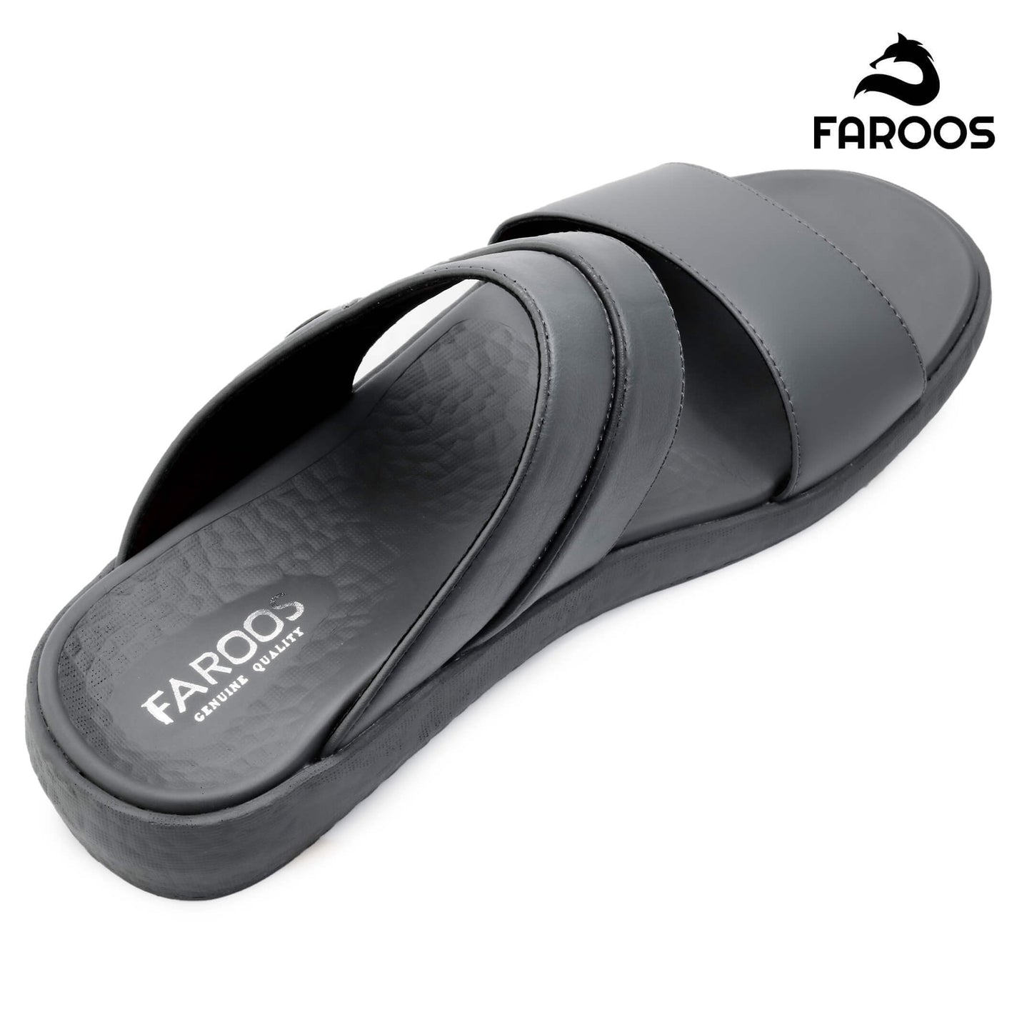 Faroos[F235]M053 Gray Gents Arabic Sandal