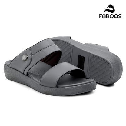 Faroos[F235]M053 Gray Gents Arabic Sandal