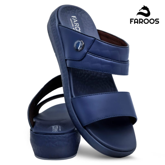 Faroos[F236]M053 Navy Gents Arabic Sandal