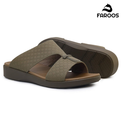 Faroos[F518]M292 Truffle Gents Arabic Sandal