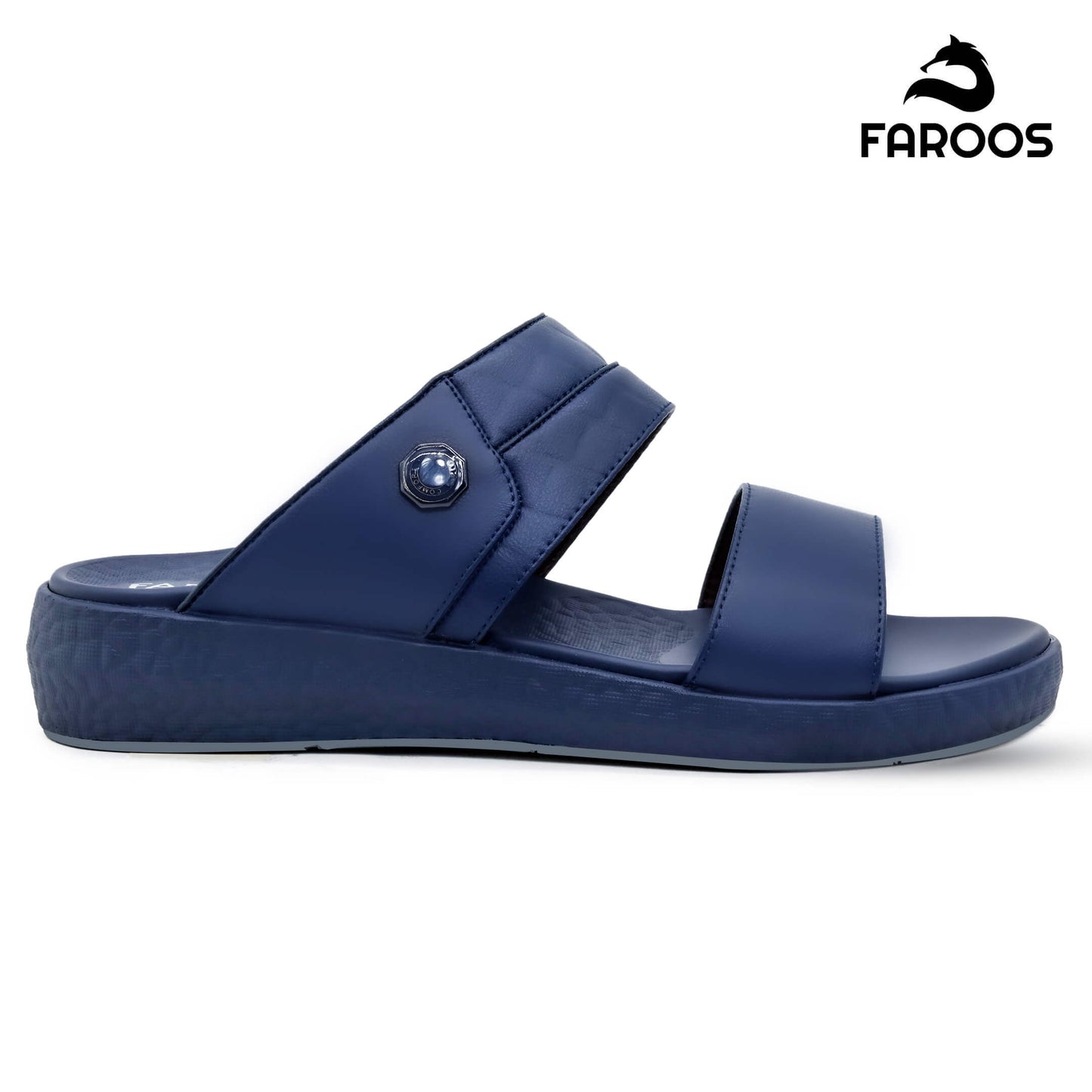 Faroos[F236]M053 Navy Gents Arabic Sandal