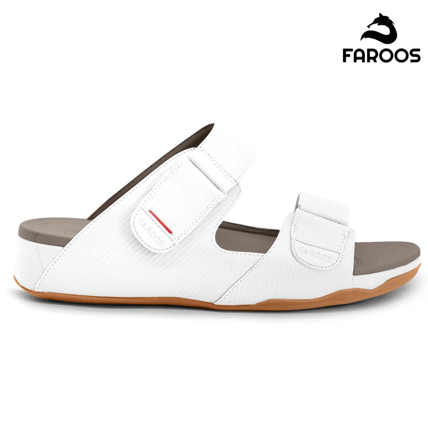 Faroos[F294]M126 White Gents Arabic Sandal