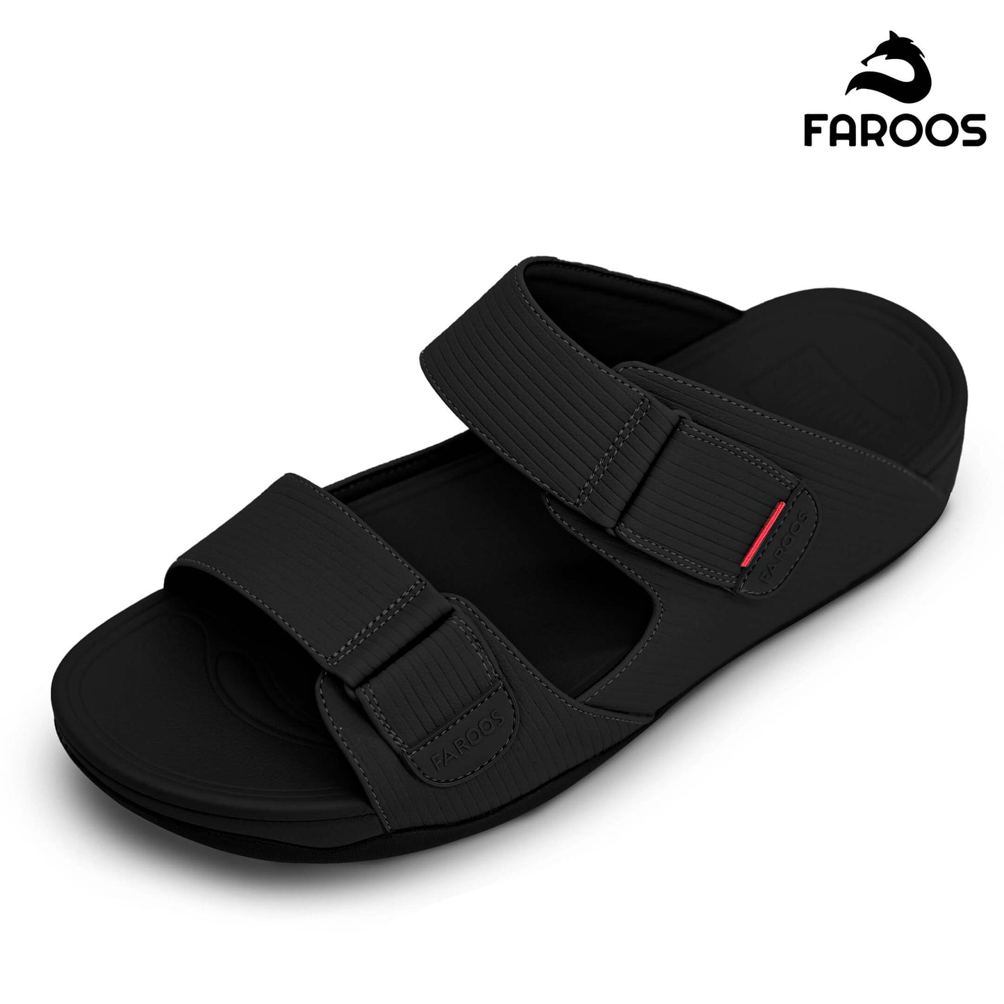 Faroos[F291]M126 Full Black Gents Arabic Sandal