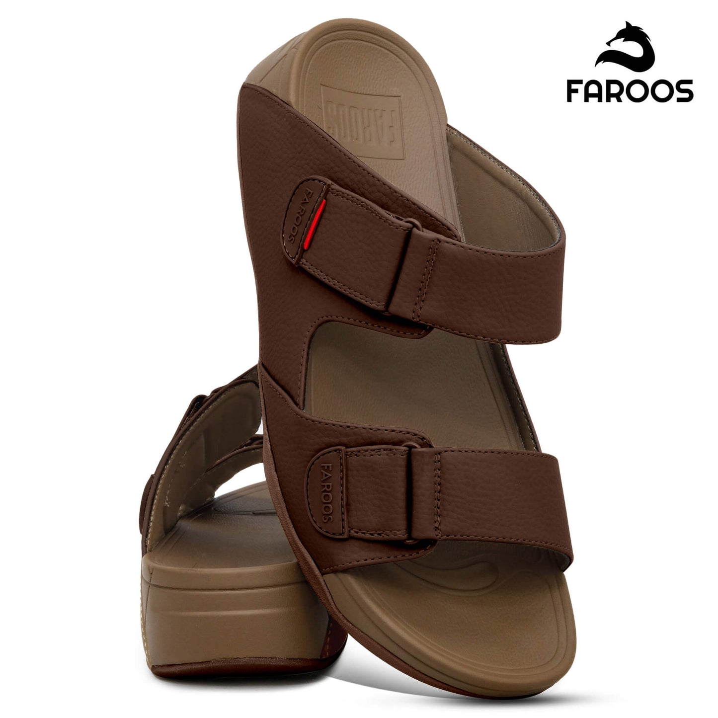Faroos[F356]M124 Brown Gents Arabic Sandal