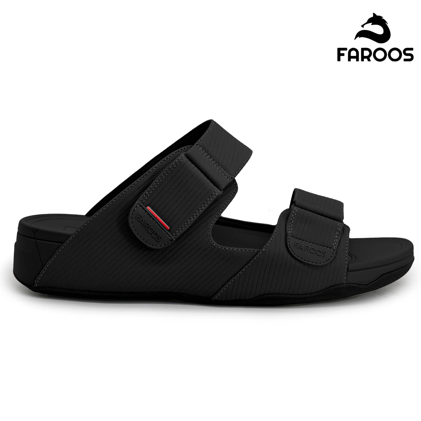 Faroos[F291]M126 Full Black Gents Arabic Sandal
