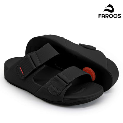 Faroos[F291]M126 Full Black Gents Arabic Sandal