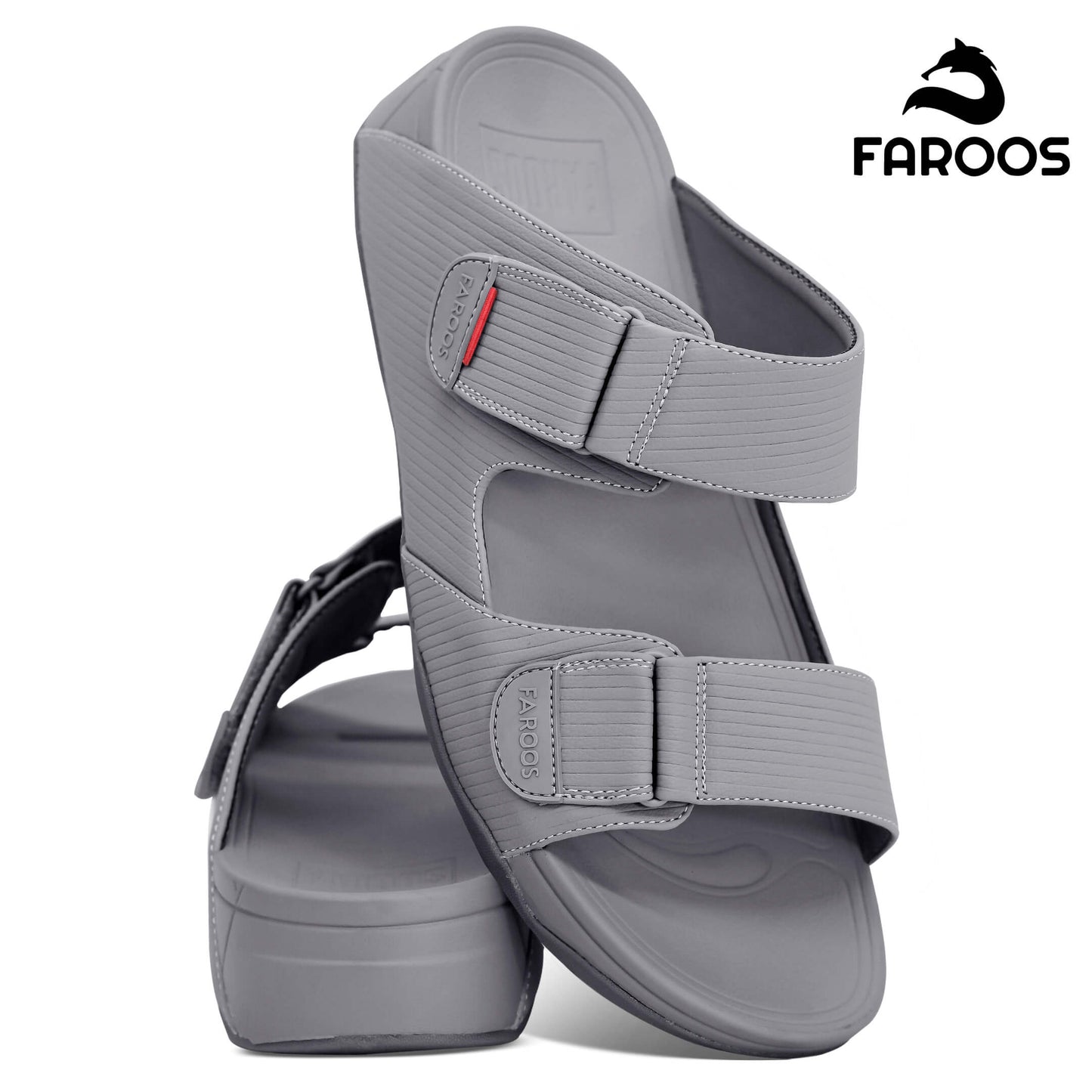Faroos[F293]M126 Light Gray Gents Arabic Sandal