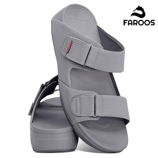 Faroos[F293]M126 Light Gray Gents Arabic Sandal