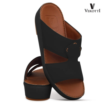 Verotti[X472]VTS-103 black Tan Gents Arabic Sandal