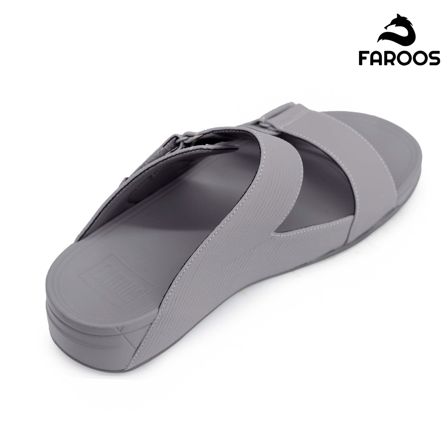 Faroos[F293]M126 Light Gray Gents Arabic Sandal