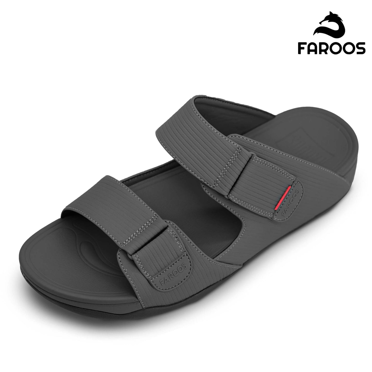Faroos[F296]M126 Dark Gray Gents Arabic Sandal