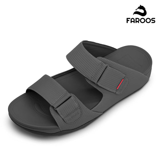 Faroos[F296]M126 Dark Gray Gents Arabic Sandal