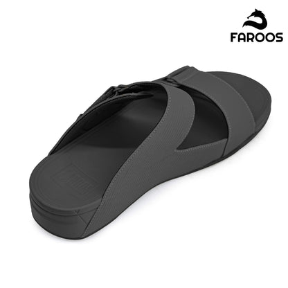 Faroos[F296]M126 Dark Gray Gents Arabic Sandal