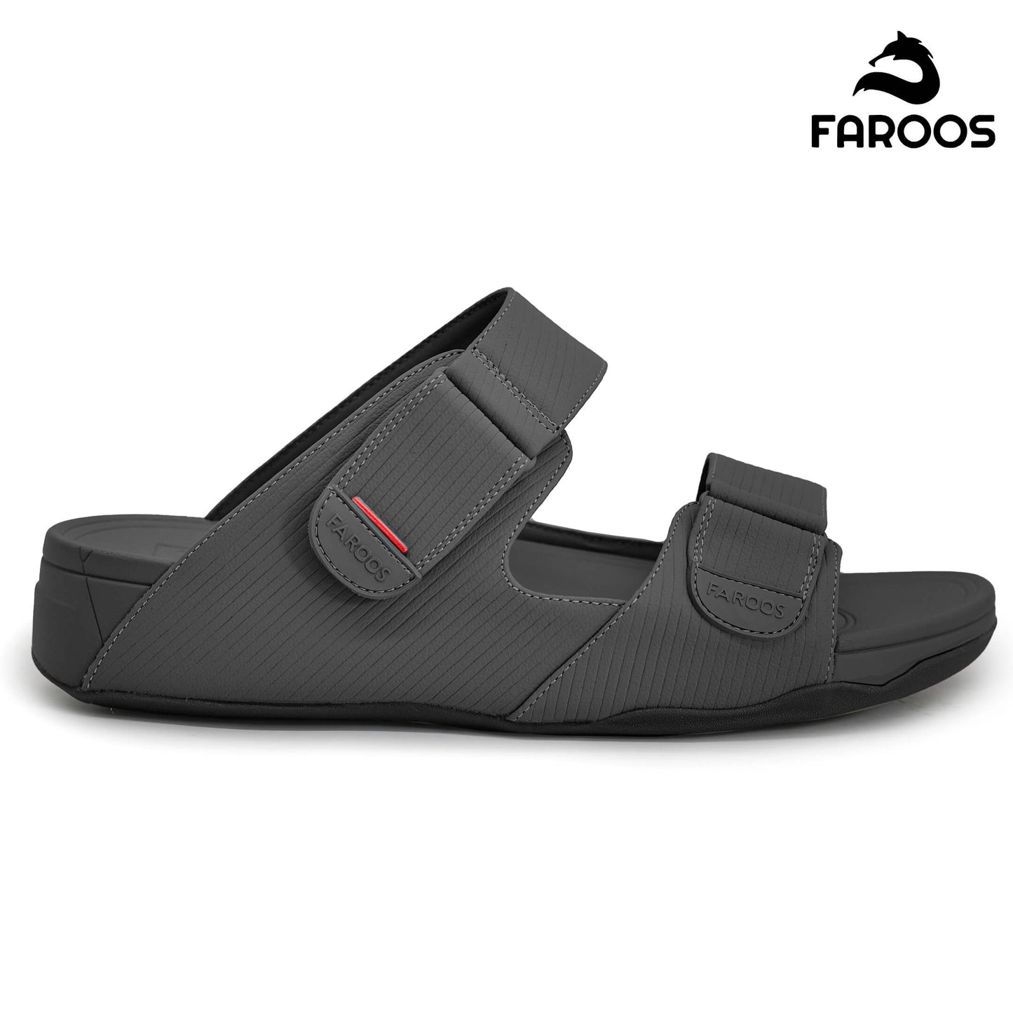 Faroos[F296]M126 Dark Gray Gents Arabic Sandal