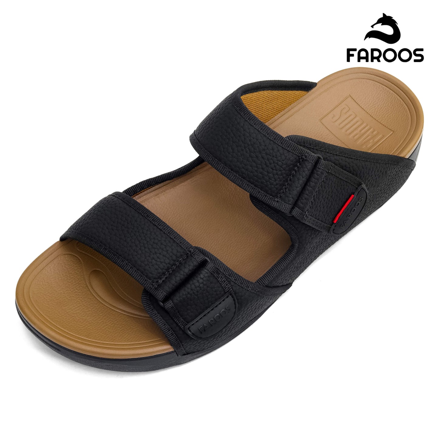 Faroos[F457]M129 Black Gents Arabic Sandal