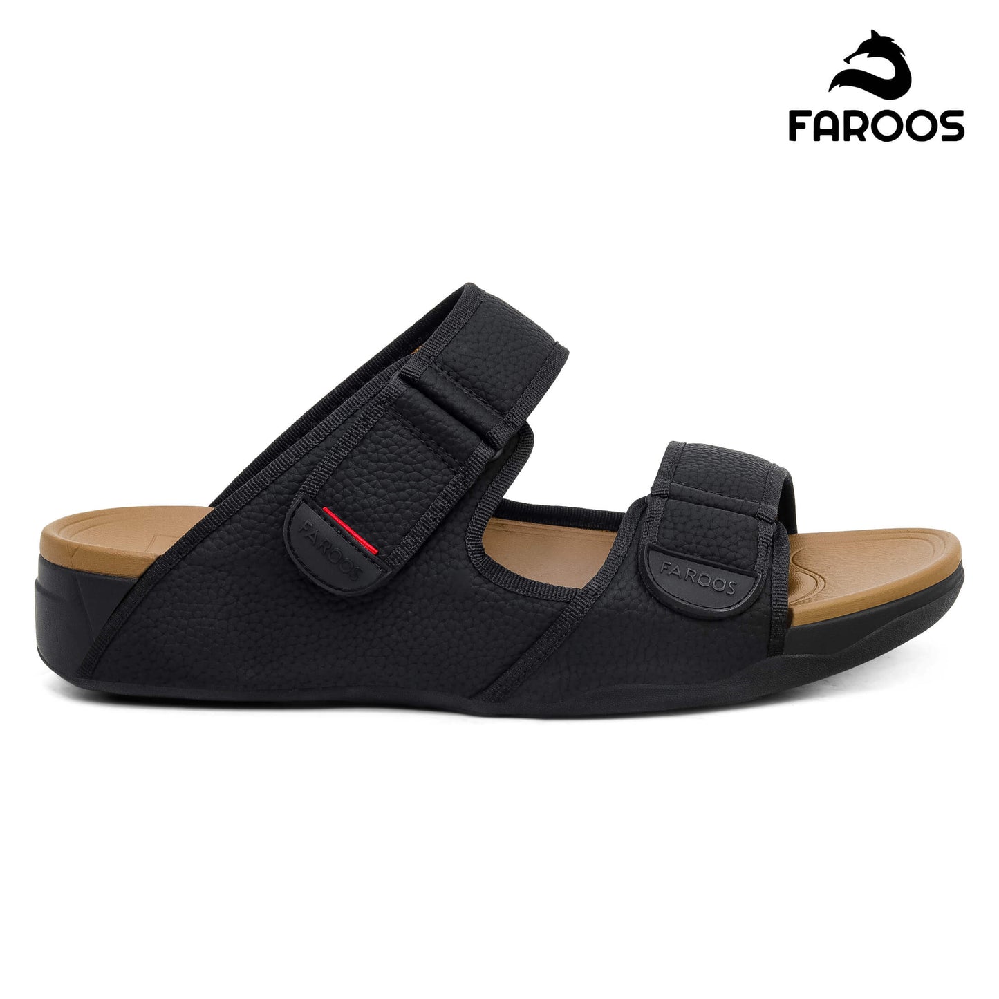 Faroos[F457]M129 Black Gents Arabic Sandal