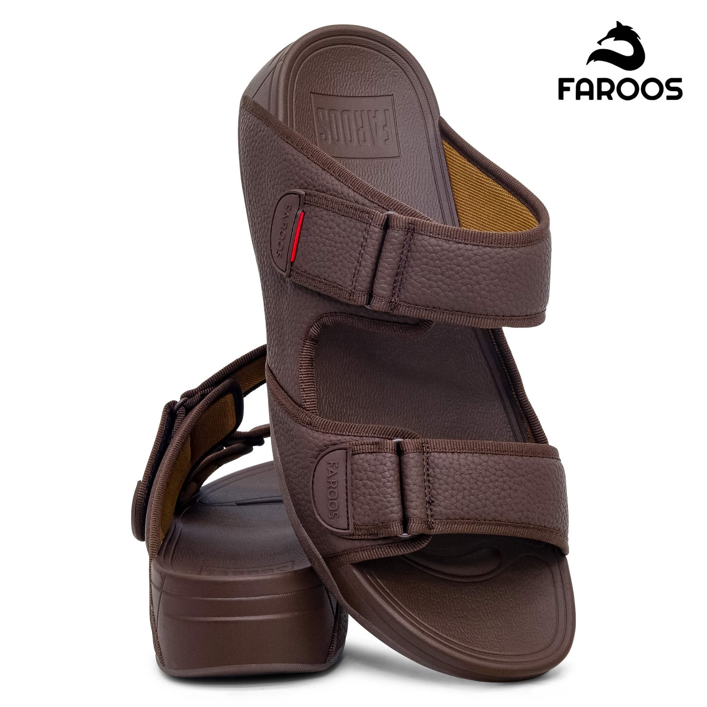 Faroos[F458]M129 Brown Gents Arabic Sandal