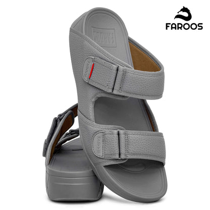 Faroos[F459]M129 L.gray Gents Arabic Sandal