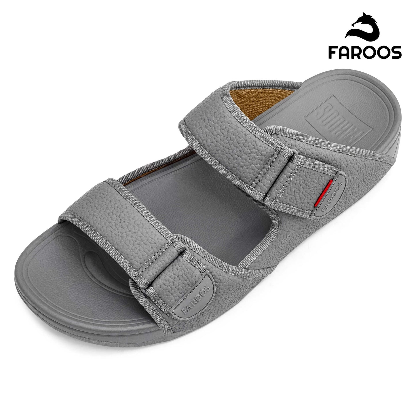 Faroos[F459]M129 L.gray Gents Arabic Sandal