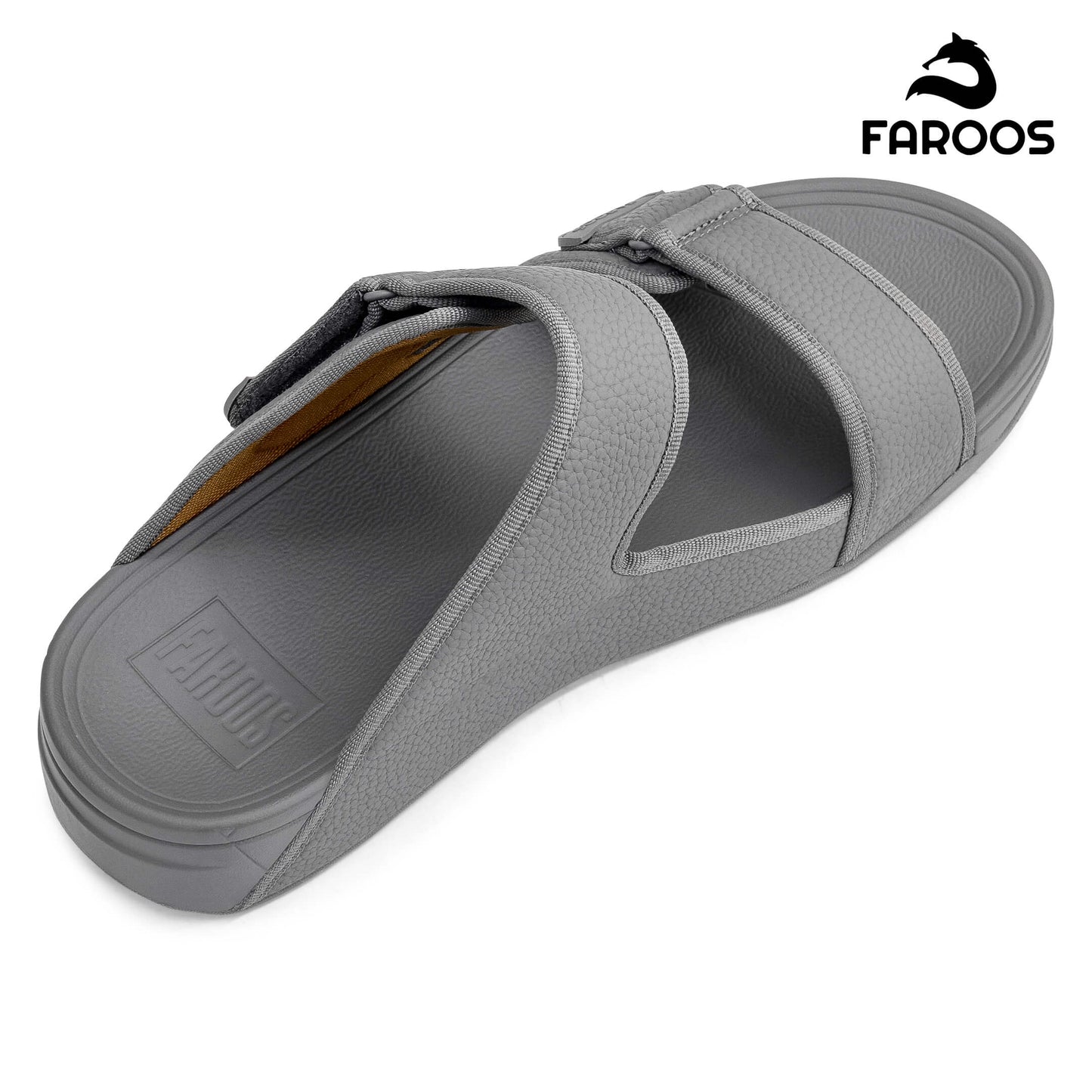 Faroos[F459]M129 L.gray Gents Arabic Sandal