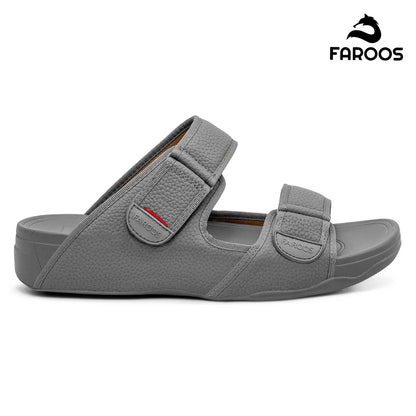 Faroos[F459]M129 L.gray Gents Arabic Sandal