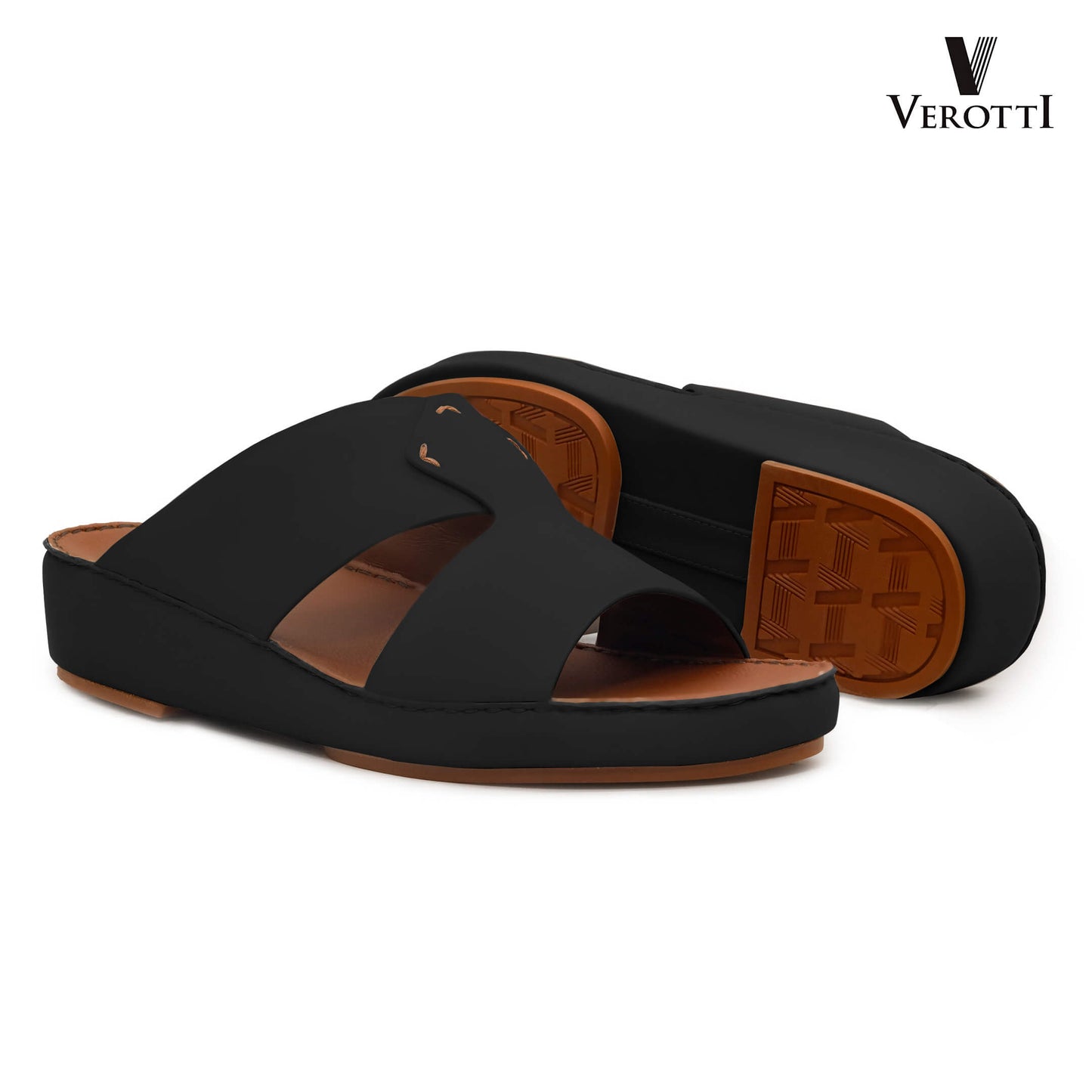 Verotti[X472]VTS-103 black Tan Gents Arabic Sandal