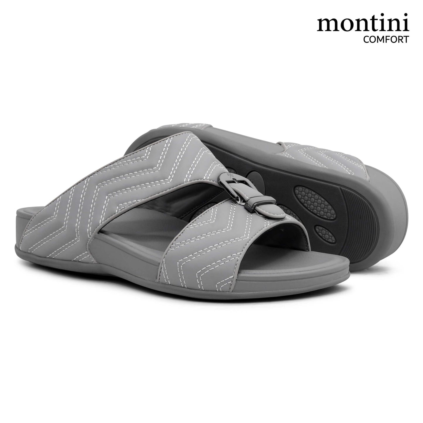 Montini M026(C87) Gray Gents Arabic Sandal