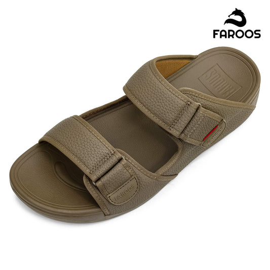 Faroos[F460]M129 Truffle Gents Arabic Sandal