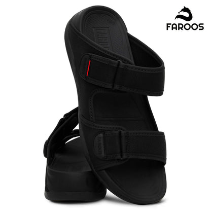 Faroos[F528]M105 Full Black Gents Arabic Sandal