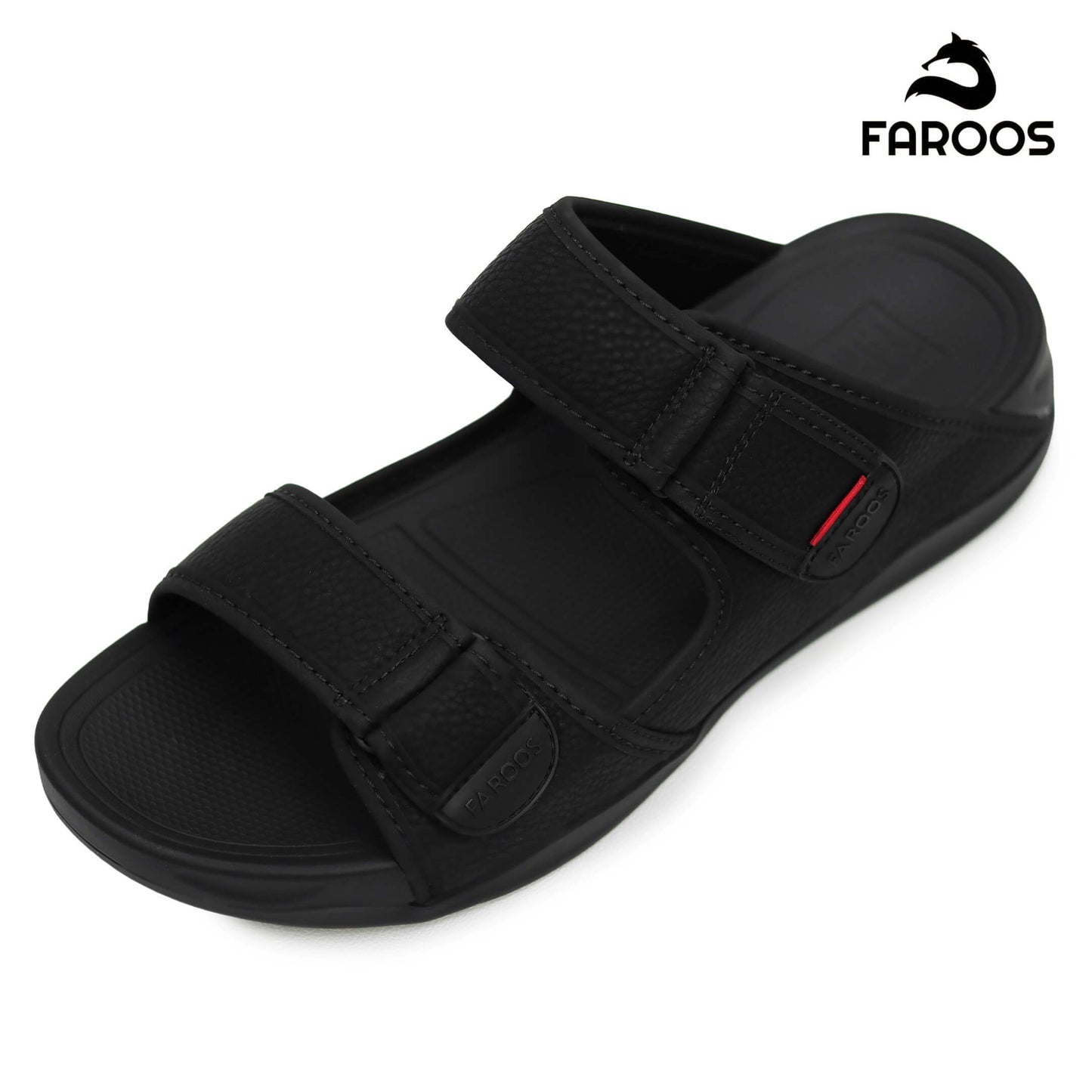 Faroos[F528]M105 Full Black Gents Arabic Sandal