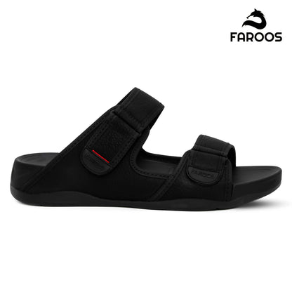 Faroos[F528]M105 Full Black Gents Arabic Sandal